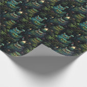 Create Your Own Candle Lit Goblin Owls Nest Geschenkpapier (Ecke)