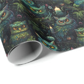 Create Your Own Candle Lit Goblin Owls Nest Geschenkpapier (Rolleneckpunkt)