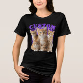create your own cat or any pets 90s bootleg Tri-Blend shirt (Vorderseite)