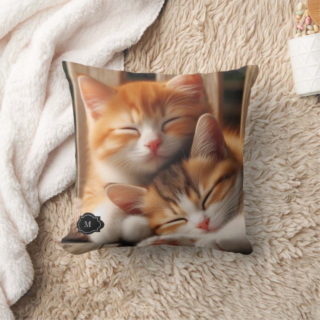 Create your own cat or dog monogrammed photo kissen (Decke)