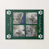 Create your own cat photo collage monogram name puzzle (Horizontal)