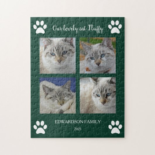 Create your own cat photo collage monogram name puzzle (Vertikal)