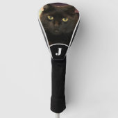 Create Your Own Cat photo template custom black Golf Headcover (Vorderseite)