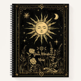 Create Your Own Celestial Solar Garden Black Notizblock