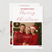 create your own Christmas Family Card (Vorne/Hinten)