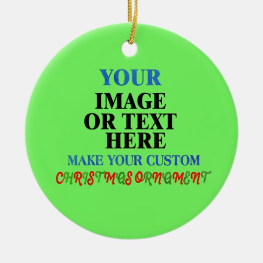 Create Your Own Christmas Gift: Personalized Keramik Ornament (Vorne)