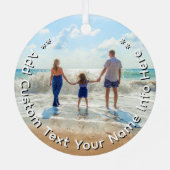 Create Your Own Christmas Ornaments Custom Text Ornament Aus Metall (Rückseite)