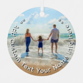 Create Your Own Christmas Ornaments Custom Text Ornament Aus Metall (Vorderseite)