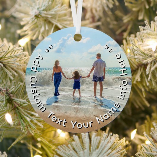 Create Your Own Christmas Ornaments Custom Text Ornament Aus Metall (InSitu)