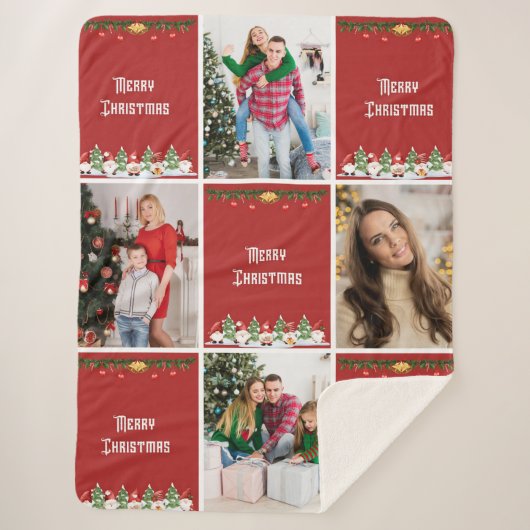 Create Your Own Christmas Photo Collage Sherpadecke (Vorderseite)