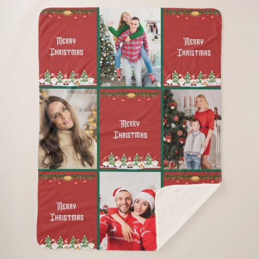 Create Your Own Christmas Photo Collage Sherpadecke (Vorderseite)