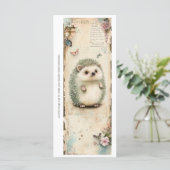 Create Your Own Chubby Hedgehog Bookmark Card (Stehend Vorderseite)