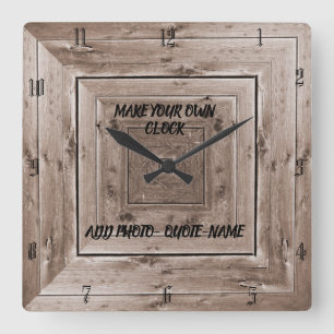CREATE YOUR OWN CLOCK QUADRATISCHE WANDUHR