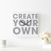 Create Your Own Clock Quadratische Wanduhr (Zuhause)