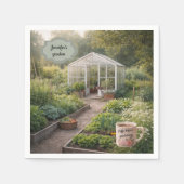 Create your own Coffee before gardening photo Serviette (Vorderseite)