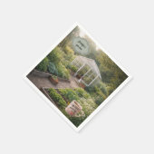 Create your own Coffee before gardening photo Serviette (Ecke)