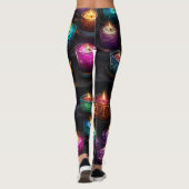 Create Your Own Colorful Altar Candles Black Leggings (Rückseite)