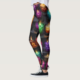 Create Your Own Colorful Altar Candles Black Leggings