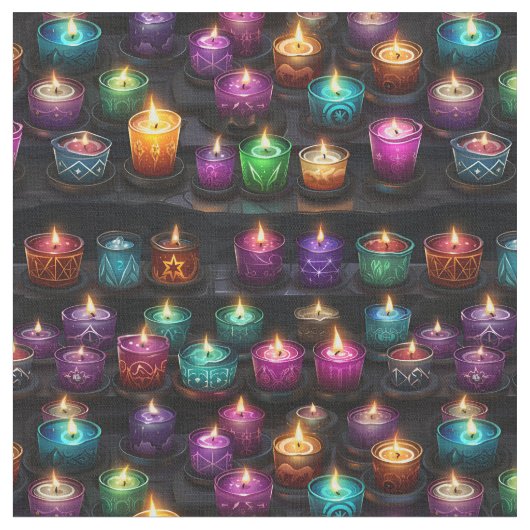 Create Your Own Colorful Altar Candles Black Stoff (Nahaufnahme)