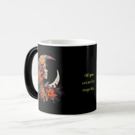 Create Your Own Colorful Floral Boho Moon Verwandlungstasse