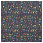 Create Your Own Colorful Herbs & Candles Black Stoff (Muster)