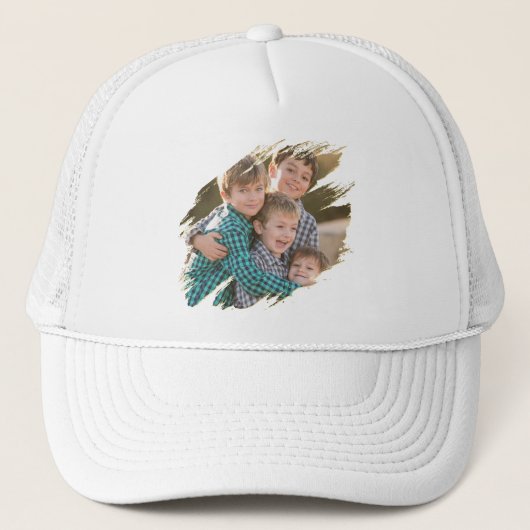 Create Your Own Cool Custom Photo Trucker Hat Cap Truckerkappe (Vorderseite)