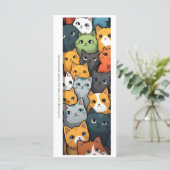 Create Your Own Cozy Kitten Party Bookmark Card (Stehend Vorderseite)