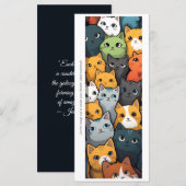 Create Your Own Cozy Kitten Party Bookmark Card (Vorne/Hinten)