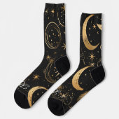 Create Your Own Crescent Moon Celestial Socken (Linkes Detail)
