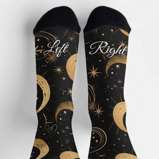 Create Your Own Crescent Moon Celestial Socken (Oben)