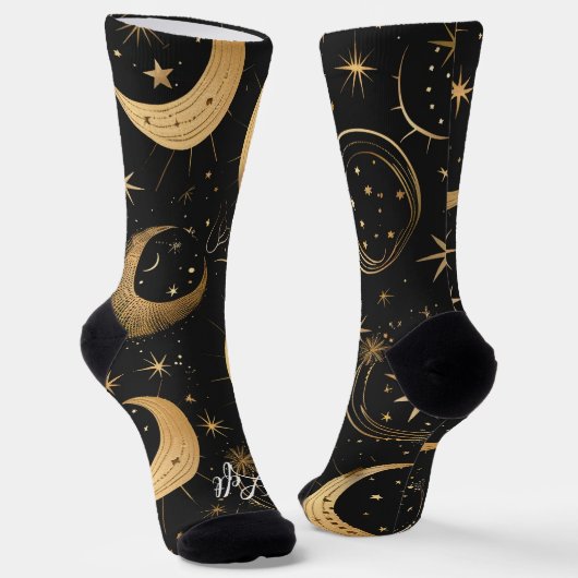 Create Your Own Crescent Moon Celestial Socken (Gewinkelt)