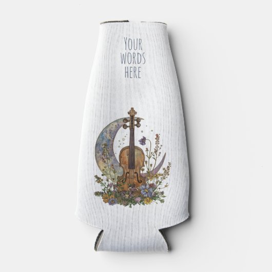 Create Your Own Crescent Moon Lullaby on Violin Flaschenkühler (Vorderseite)