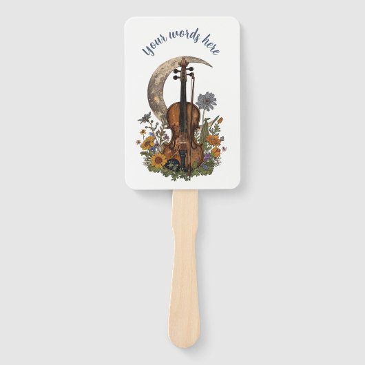 Create Your Own Crescent Moon Serenade on Violin Fächer (Vorderseite)