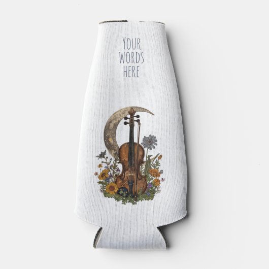 Create Your Own Crescent Moon Serenade on Violin Flaschenkühler (Vorderseite)