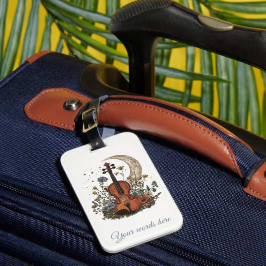 Create Your Own Crescent Moon Sonata on Violin Gepäckanhänger (Vorderseite Insitu 1)