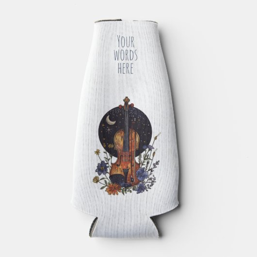 Create Your Own Crescent Moon Song on Violin Flaschenkühler (Vorderseite)