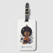 Create Your Own Crescent Moon Song on Violin Gepäckanhänger (Vorderseite Vertikal)