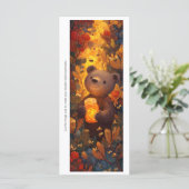 Create Your Own Cuddly Honey Bear Bookmark Card (Stehend Vorderseite)