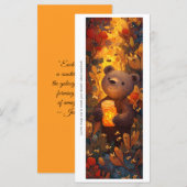 Create Your Own Cuddly Honey Bear Bookmark Card (Vorne/Hinten)