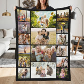 Create Your Own Custom 16 Photo Collage Fleecedecke
