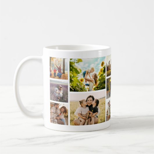 Create Your Own Custom 16 Photo Collage Kaffeetasse (Links)
