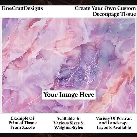 Create Your Own Custom 1 Photo Landscape Decoupage Seidenpapier