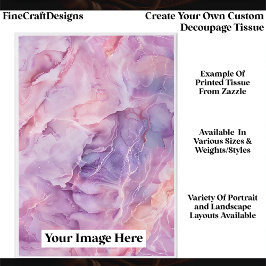 Create Your Own Custom 1 Photo Portrait Decoupage Seidenpapier