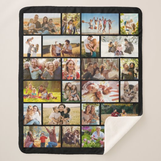 Create Your Own Custom 24 Photo Collage Sherpadecke (Vorderseite)