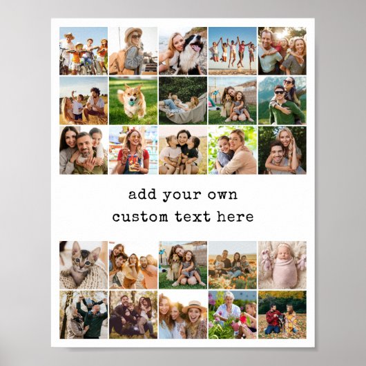 Create Your Own Custom 25 Photo Collage Poster (Vorne)