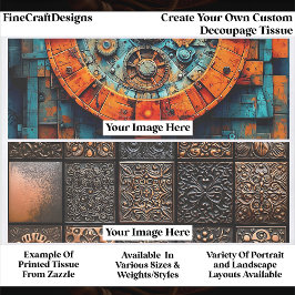 Create Your Own Custom 2 Photo Landscape Decoupage Seidenpapier