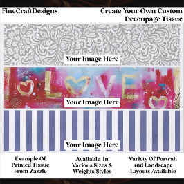 Create Your Own Custom 3 Photo Landscape Decoupage Seidenpapier