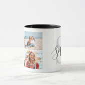 Create Your Own Custom 4 Photo Collage Monogram Tasse (Zentrum)