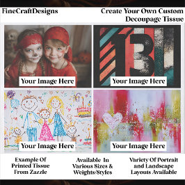 Create Your Own Custom 4 Photo Landscape Decoupage Seidenpapier