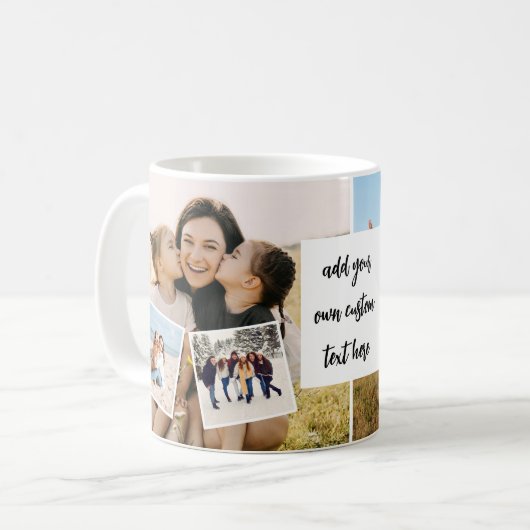 Create Your Own Custom 6 Photo Collage With Text Kaffeetasse (Vorderseite Links)